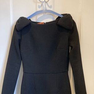 Black Wool Crepe Little Black Dress by Editions des Robes